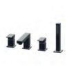 Set bath tap for bathtub ERGO-Q /OPEN Black matt