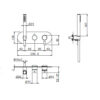 Complete concealed shower group  Blink PVD Glossy Gold - Image 3
