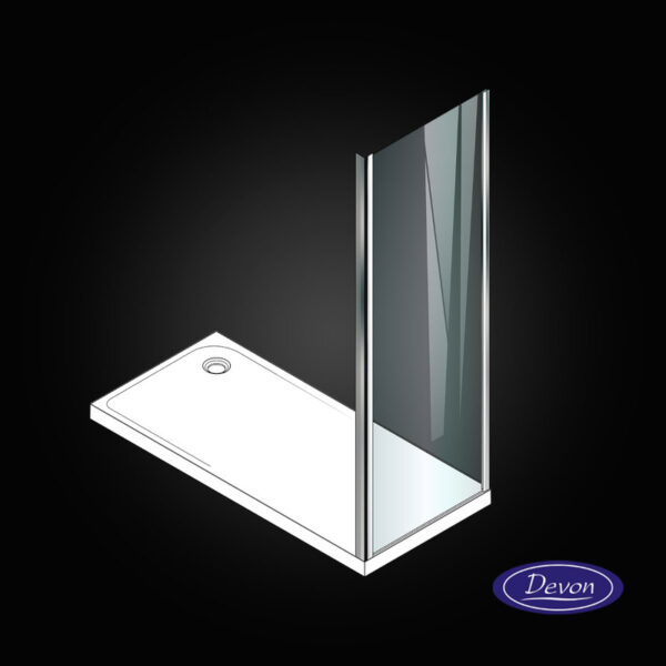 Breeze Side Panel 70, Devon Clean Glass Chrome