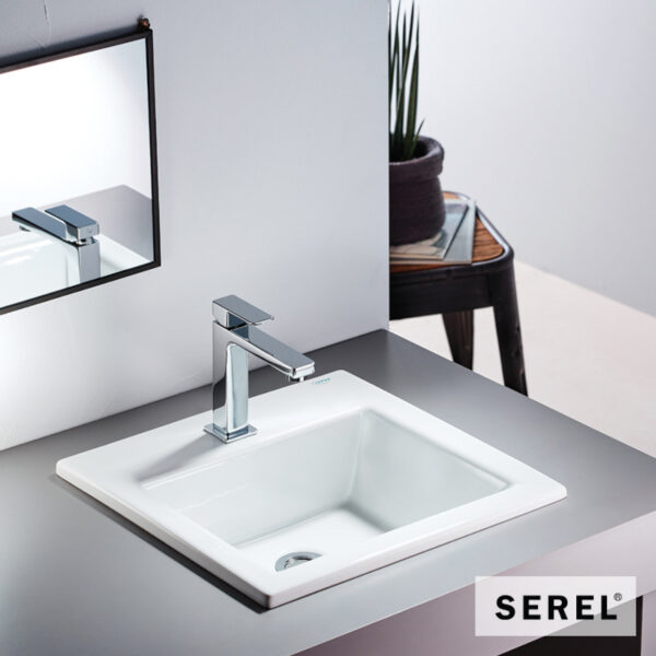 Porcelain Washbasin (1 hole) SEREL White
