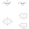 Porcalein washbasin Kube undercounter GSI White - Image 3