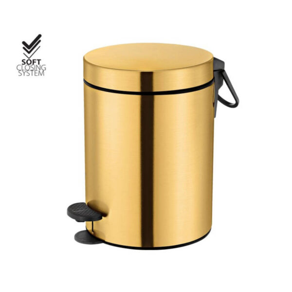 Χαρτοδοχείο 5lt brushed gold Sanco