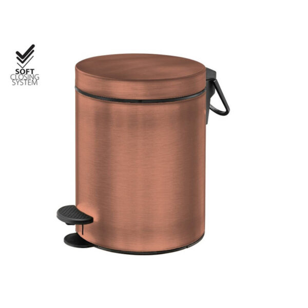 Χαρτοδοχείο στρογγυλό 5lt old copper mat Sanco