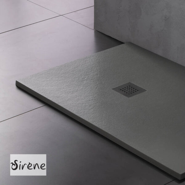 Ντουζιέρα Cast Marble  Slate 140x80 Sirene Beton Matt