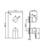 Concealed thermostatic mixer  Delta Zero Chrome - Image 2