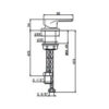 Single lever deck-mounted washbasin control B-Easy Chrome - Image 2