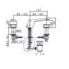 3-hole basin group with waste set and low spout  Chrome - Matt black Park L.E. - Image 2