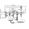 5-hole deck mounted bath group with plate and water supply from the spout Chrome – Matt black Park L.E. - Image 2