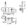 Complete concealed shower group, with 2 ways out diverter O'RAMA Chrome-Matt black - Image 2