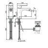 Single-lever bidet mixer with pop-up waste set Extro Chrome - Image 2