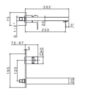 Single lever wall mixer group with single cover plate and long spout Chrome Ergo-Q - Image 2