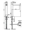 Single-lever mixer high version with pop-up waste set - Image 2