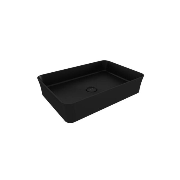 Νιπτήρας παραλληλόγραμμος 56x38cm Sottile Slim Line Matt Black