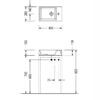 Porcelain Sink Tetra 45x28 (1 hole) White Glossy - Image 2