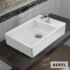 Porcelain Sink Tetra 45x28 (1 hole) White Glossy
