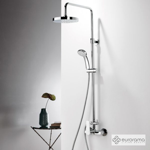 Klint Chrome Shower Set with Head and Column