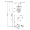 Klint Chrome Shower Set with Head and Column - Image 2