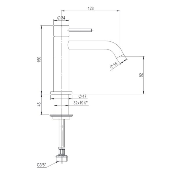 Μπαταρία Νιπτήρος MARLEY Brushed Inox - Image 4