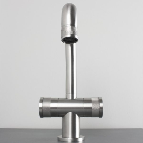 Μπαταρία Νιπτήρος μιας οπής Retro Brushed Inox