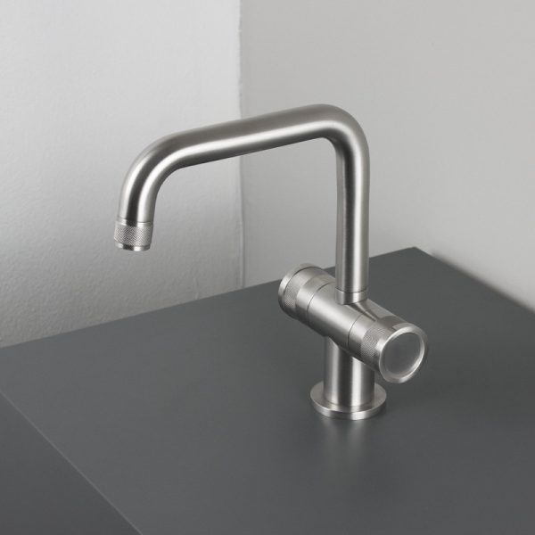 Μπαταρία Νιπτήρος μιας οπής Retro Brushed Inox - Image 2