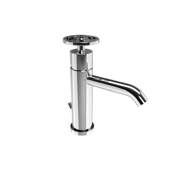 Single lever basin mixer with pop up waste Chrome Sombrero
