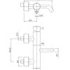 Wall-mount bathtub mixer Cave Brushed Inox - Image 4