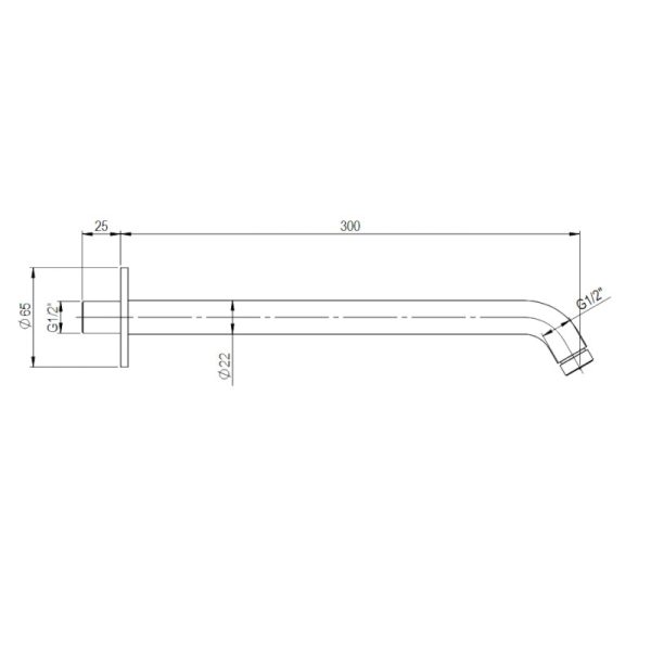 Βραχίονας Επιτοίχιος Marley Brushed Inox 316L - Image 4