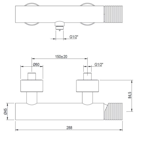 Εξωτερικός Μίκτης Λουτρού O·PLUS Brushed Inox 316L - Image 4