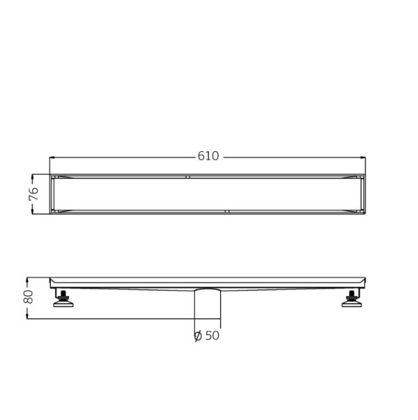 Κανάλι Ντουζιέρας LINEAR 61x7.6cm Brushed Rose Gold - Image 3