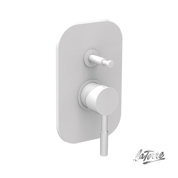 2 Outlets Built-in Mixer, Tech La Torre White Matt