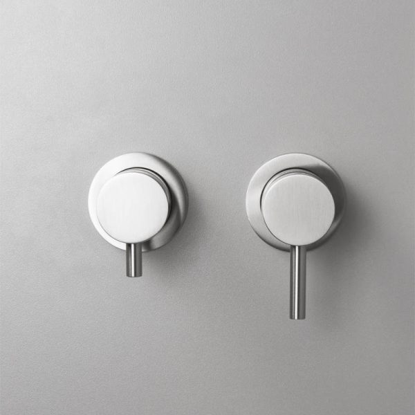 2-way built-in mixer CAVE Brushed Inox 316