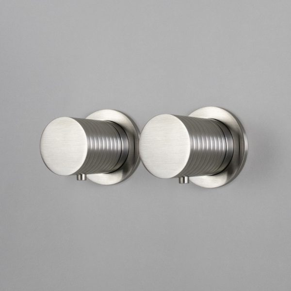 Μίκτης Εντοιχισμού δυο εξόδων O·PLUS Brushed Inox