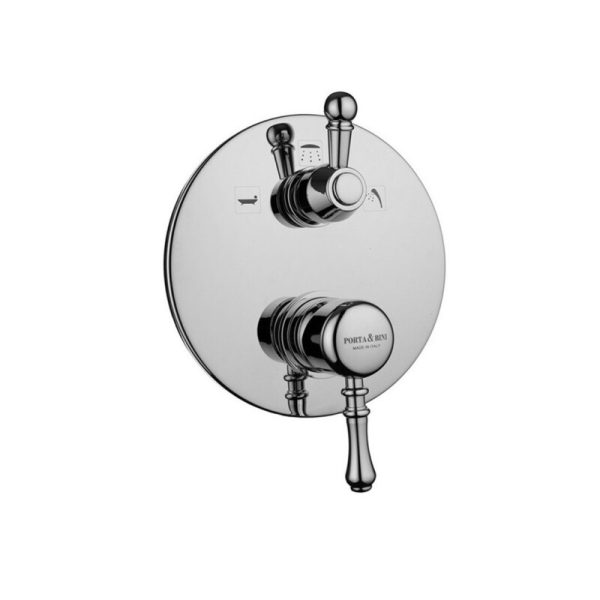 Built-in shower mixer with diverter three outlets Chrome Dali
