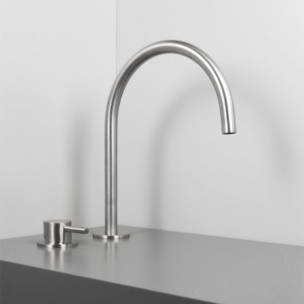 2-hole CAVE inox316 Brushed Inox faucet