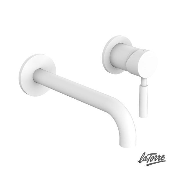 Wall Mounted Basin Mixer Tap Τech La Torre White Matt