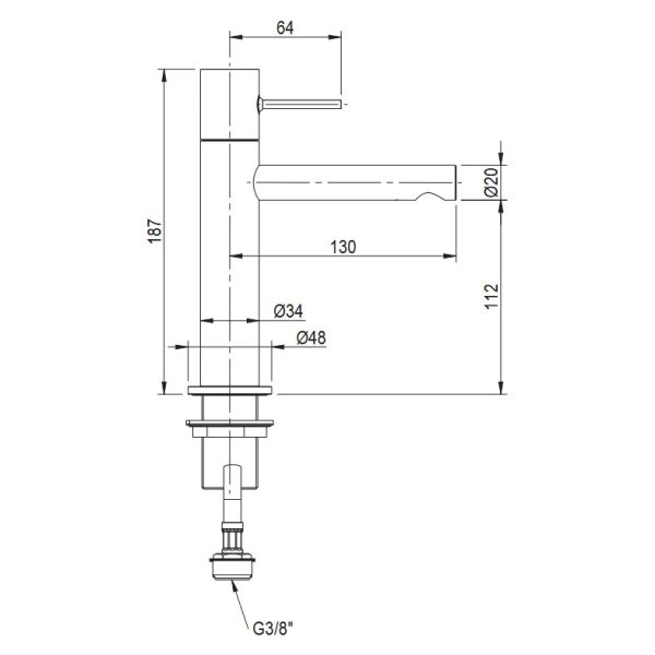 Washbasin mixer Enigma Brushed Inox 316L - Image 5