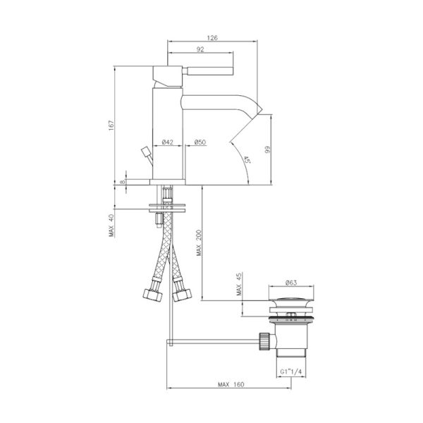 Single lever basin mixer Forma Chrome - Image 2