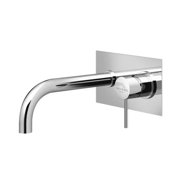 Wall single lever basin mixer single plate Trendy Chrome