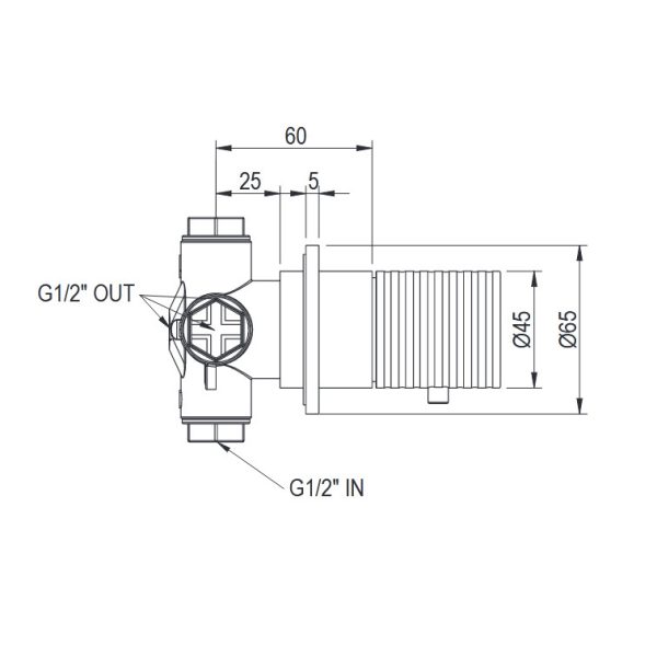 Περιστρεφόμενος Εκτροπέας 3 εξόδων O·PLUS Brushed Inox 316L - Image 4