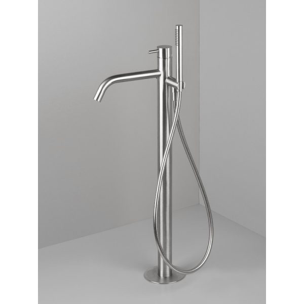 Σετ Επιδαπέδια Μπαταρία Λουτρού CAVE Brushed Inox 316L