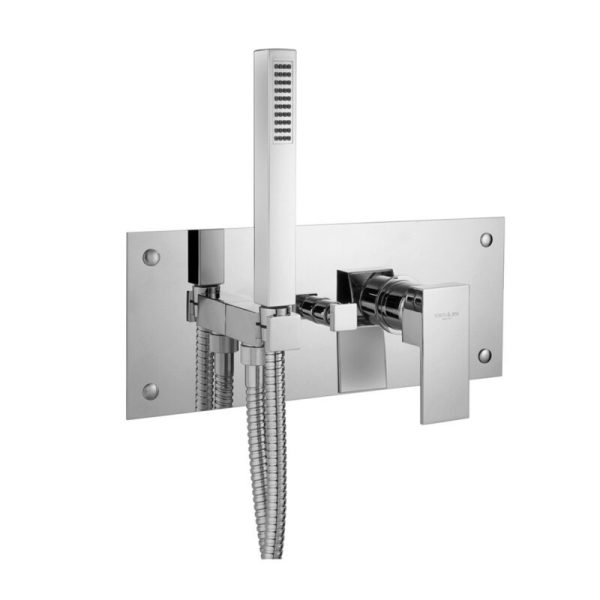Built-in shower mixer with diverter and shower kit  Chrome Kiki