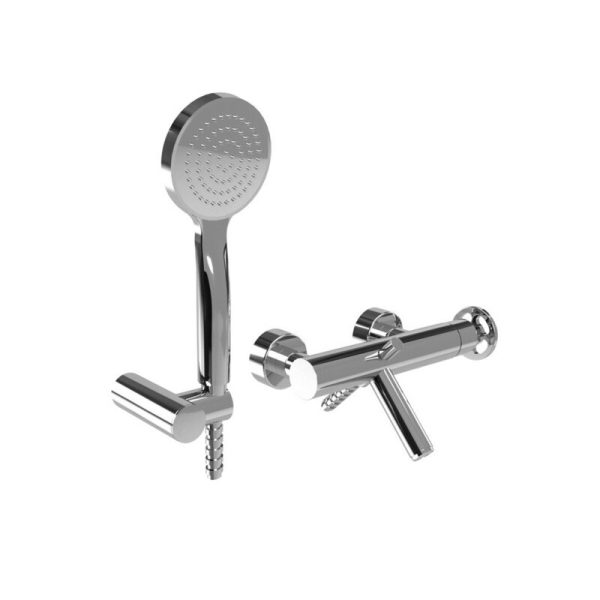Single lever bath mixer with shower kit Sombrero Chrome
