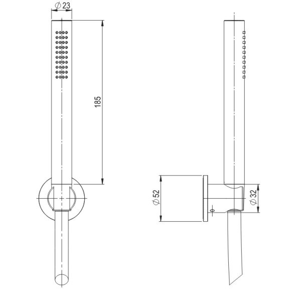 Shower set Brushed Inox 316L - Image 4