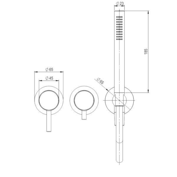 2-way built-in mixer  CAVE Brushed Inox 316L - Image 4