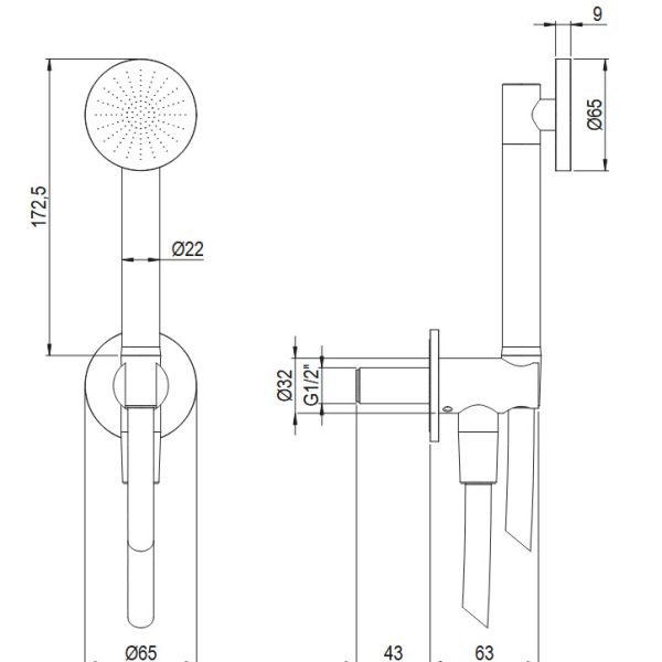 Σετ Ντουζ με βάση O·PLUS Brushed Inox  316L - Image 4