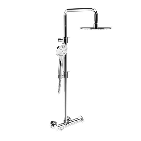 Column shower with external shower mixer Chrome Sombrero