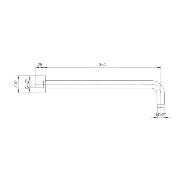 Βραχίονας Επιτοίχιος  O·PLUS Brushed Inox 316L - Image 4