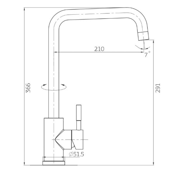 Sogno black matt Kitchen Faucet - Image 2
