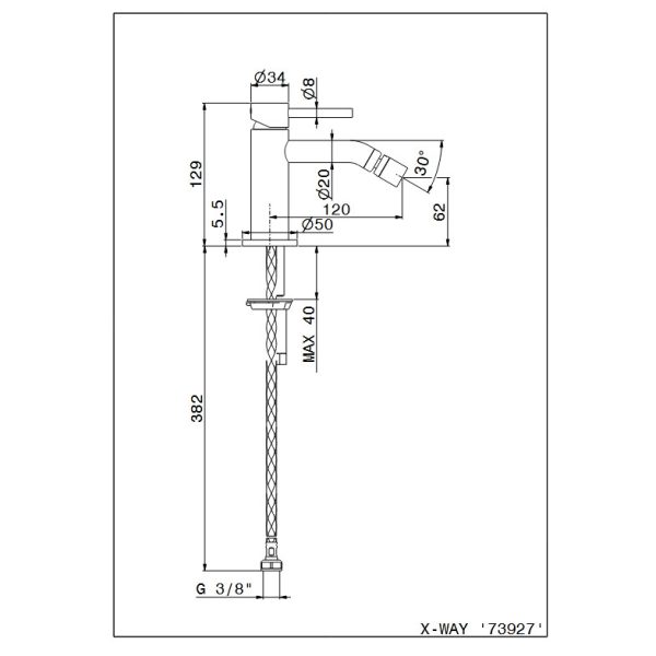 Chrome Bidet Faucet X-WAY - Image 2