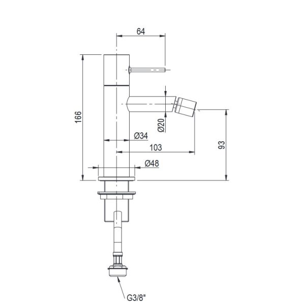 Μπαταρία Μπιντέ ENIGMA Brushed Inox 316L - Image 2
